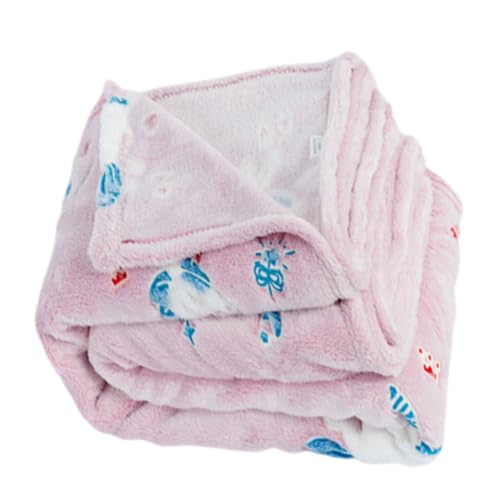 Toddmomy De Siesta De Franela Doble Pequeño Cálido Dibujos Animados Pelo Suave Vivero Felpa Noche De Mantas para Recién Nacidos Mantas De Unisex Linda Rosa