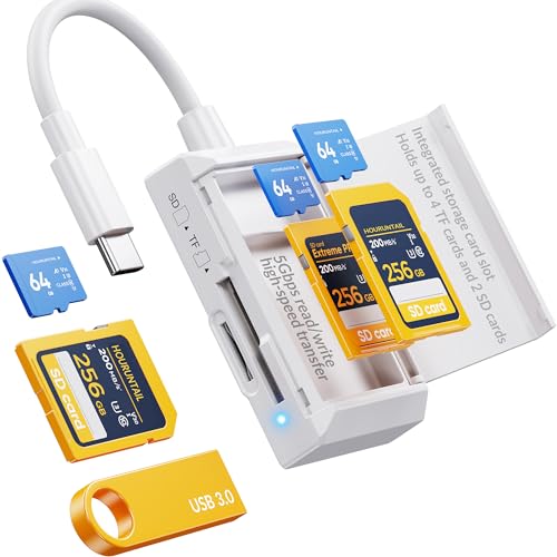 Lecteur de carte SD USB 3.0 Type C universel pour iPhone 15 16 et PC