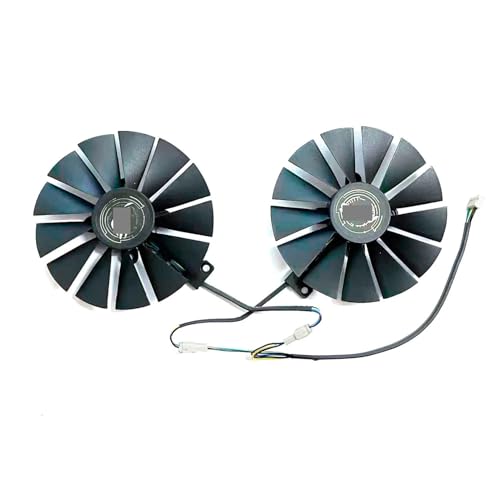 Image of Compatible with RX580 570 470 DUAL/STRIX GAMING OC Graphics Card Replacement Fan PLD10010S12HH T129215SM FDC10M12S9-C Computer cooling part(2 FAN-T129215SM)