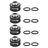 fosa 4 Pcs/8 Pcs OD 16mm Tube Fitting, Water Cooling Compression Fitting with Sealing Ringsfor Rigid...