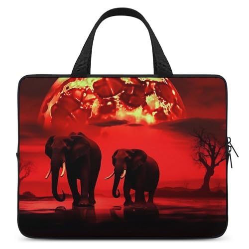Sacoche ordinateur étanche éléphants rouge pour éviter les dégâts d'eau sur votre pc