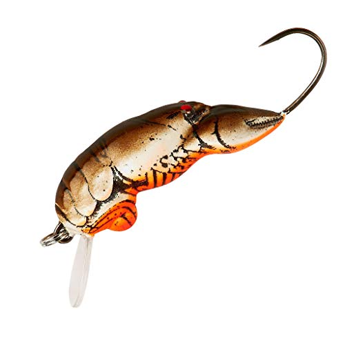 Rebel Lures Micro Critters Ultralight Crankbait Fishing Lure with Barbless Hook, Ditch Brown, Micro Craw
