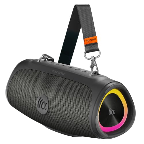 TAZATA Bluetooth Speaker Wireless, 90W Peak Loud Boombox Outdoor Speakers