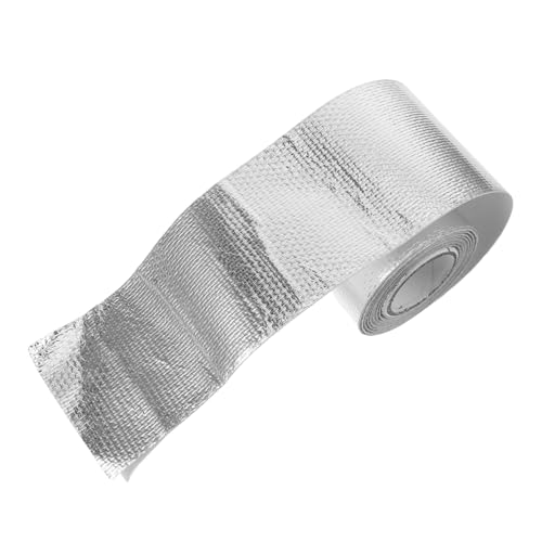 VINTORKY 5M Ruban Thermique Auto Adhésif Aluminium pour Automobile Protection Températures Rouleau Attaches Inox pour Échappement et Moteur