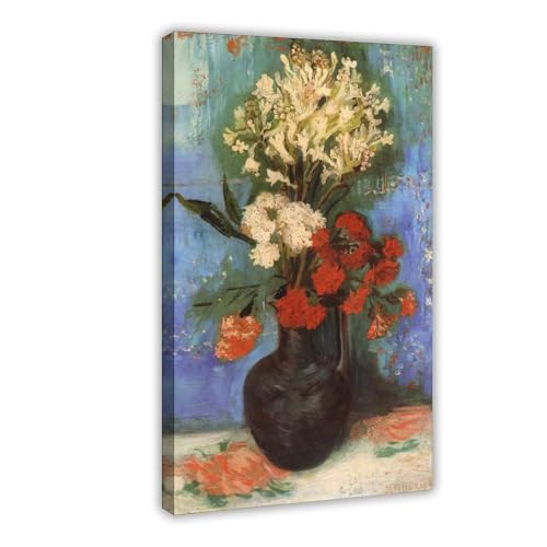 Impression sur toile Van Gogh Vase avec œillets tableau décoration murale salon