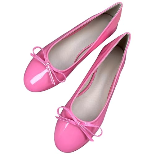 Image of TN TANGNEST Women's Velvet Flats Round Toe Ballet Shoes | Elegant Bowknot Flats Comfortable Casual Slip On Flats for Work