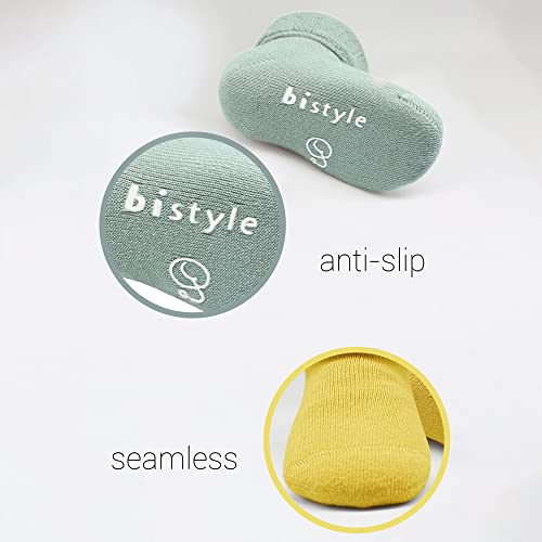 Bistyle Baby Non-Slip Terry Socks 3 Pairs - Thick Cotton Seamless Infants Toddlers Kids Winter Warming Socks2