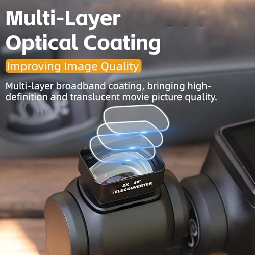 2X Teleobjektiv für Magnetic Teleconverter Photography Objektiv, HD -Beschichtung 2X Vergrößerung Zusätzliche Linsen für Spirit Eye 3