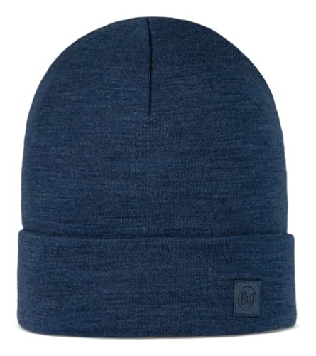 Buff Unisex Herren Damen Mütze Wollmütze Merino Heavyweight Beanie, Farbe:Blau, Artikel:-785 solid Indigo