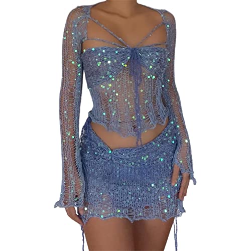 Robe bustier à sequins ajourés sexy : vêtement femme tendance pour l'été