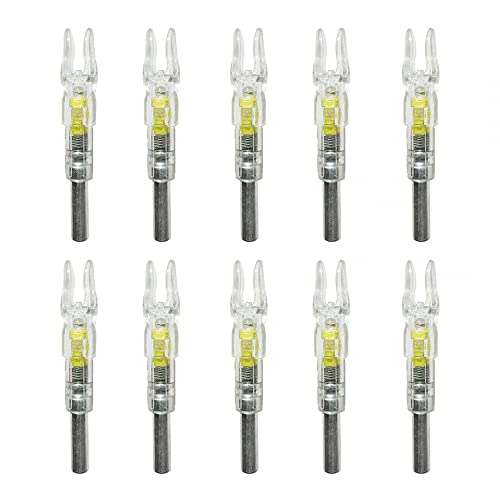 DONGKER Tiro à l'arc Cible, 10 pièces Cibles éclairées automatiquement pour flèches de 6,2 mm de diamètre pour chasse et tir à l'arc