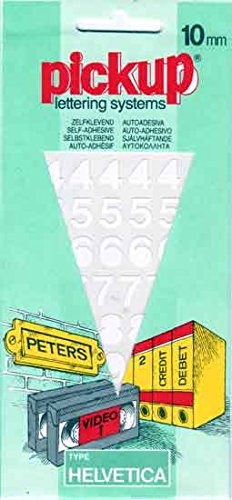 Tophobby Pickup Numbers White 10 mm 3 Sheets