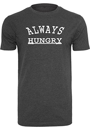 T-shirt sport homme pour la musculation emom Fitness Always Hungry gris