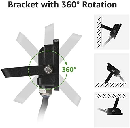 Lepro 10W LED Floodlight Outdoor, 850LM LED Security Lights, 70W Incandescent Lamp Equivalent, Waterproof IP65, Daylight White LED Outdoor Lights, for Garden, Backyard, Garage and More, Pack of 2