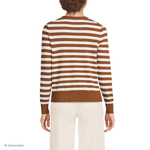 Image of Lands' End Women's Fine Gauge Cotton Cardigan Sweater