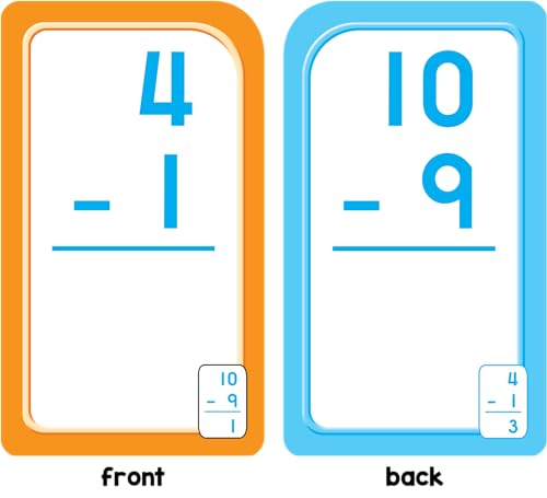 Subtraction 0-12 Flash Cards