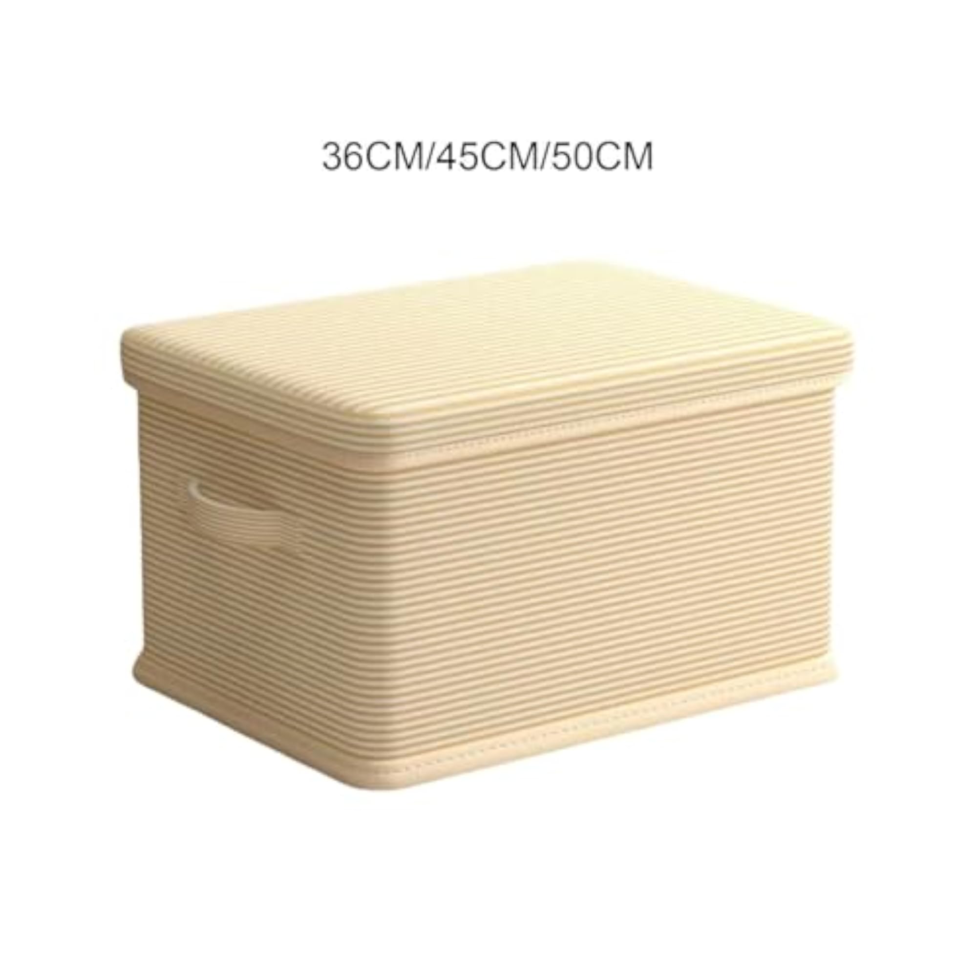 Clothes Storage Bin Container with Lid for Pillows & Blankets, Medium