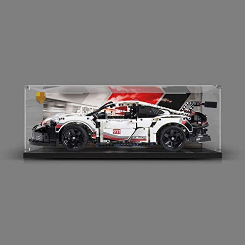 Acrylvitrine staubdichte Displaybox für LEGO Technic - ohne Lego Kit (Inkjetmuster)