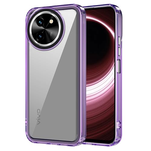 Image of Zapcase Back Case Cover for Vivo Y200i 5G | Compatible for Vivo Y200i 5G Back Cover | Case Cover with Camera Protection | (TPU + PC | Translucent Purple)