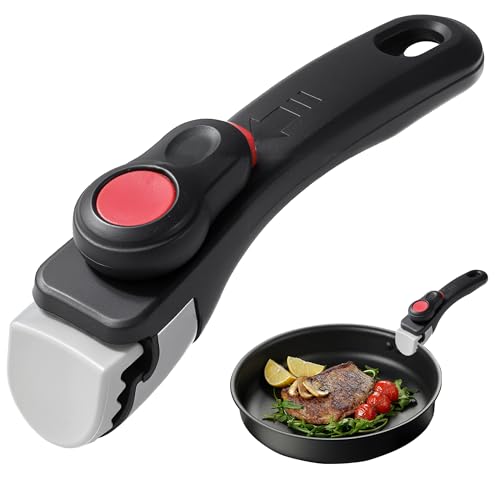 O OLAX Poignée Amovible Universelle, Poignée Casserole Amovible pour Ustensiles de Cuisine, Marmites, PoêLes à Frire, Poignée Casserole Portable pour...