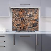 Warren Reed - Designer Premium Coopers Quartz Effect Kitchen Splashback 6mm Toughened Glass Kitchen Splashback – Heat Resistant Splashback for Kitchens, Perfect for Cookers and Hobs, Polished Edges