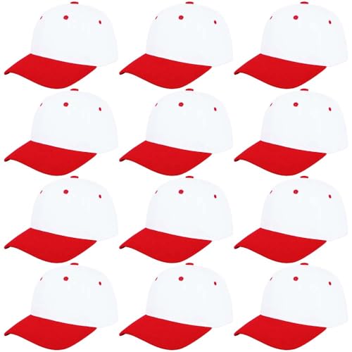 Image of ZH Plain Adjustable Baseball Cap - Lot of 12 Unisex Blank Design Caps