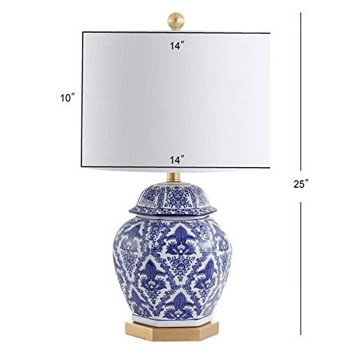 Jonathan Y JYL3051A Gretchen 25 Inch Ginger Jar Ceramic/Metal Led Table Lamp Classic Traditional Bedside Desk Nightstand Lamp thumb #3