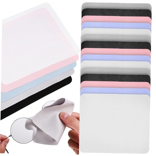 Hemobllo 20 piezas Paños de Microfibra para Limpieza de Lentes Absorción de Agua Reutilizables Compacto para Gafas y Pantallas