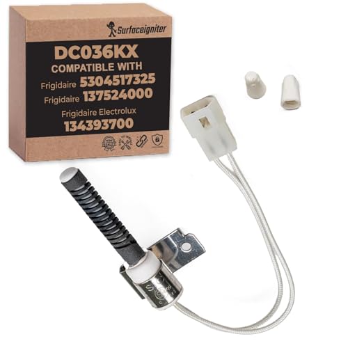 Gas Dryer Igniter Compatible with 5318el3001a LG Igniter, 5318el3001b & we04x25996 - Dryer Replacement Parts for Samsung Or LG Washer and DryerMachine - GE Range Parts for Home Improvement (DC036KX)
