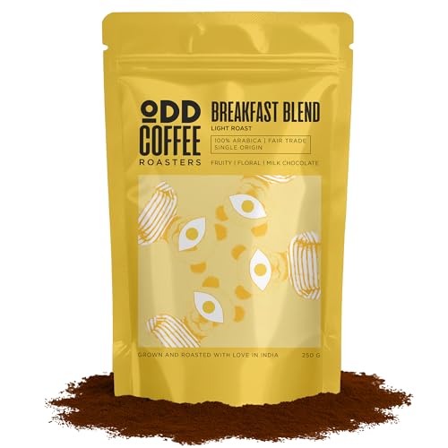 Image of ODD COFFEE ROASTERS Breakfast Blend 100% Arabica Roasted Coffee Powder 1 Kg Light Roast | AAA Grade Specialty Bean | Fruity, Floral & Milk Chocolate | Single Origin Ground Coffee for Aeropress