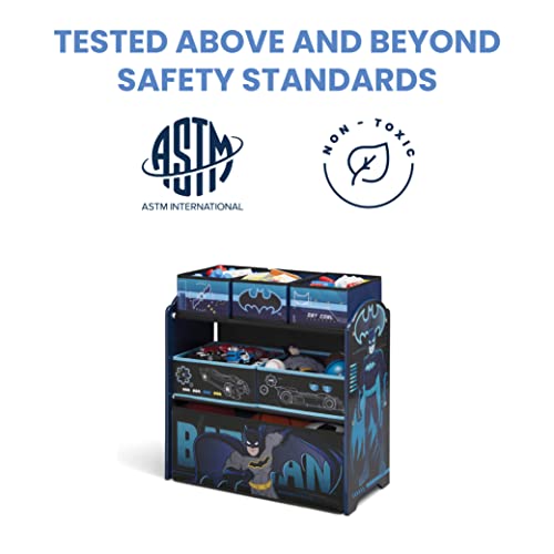 Delta Children Design & Store 6 Bin Toy Storage Organizer, Batman,Engineered Wood