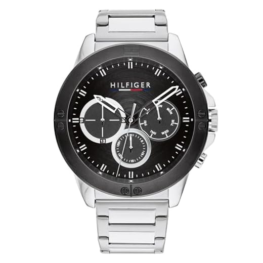 Tommy Hilfiger Reloj Analógico de Cuarzo multifunción para hombre con Correa en Acero Inoxidable plateada - 1791890