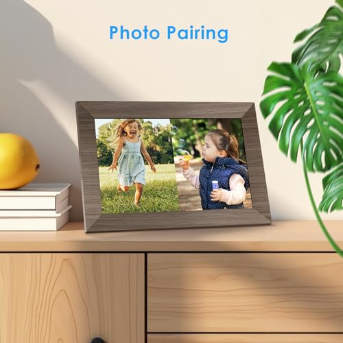 Image of Canupdog 10.1 WiFi Digital Picture Frame, IPS Touch Screen Smart Cloud Digital Photo Frame with 16GB Storage, Wall Mountable, Auto-Rotate, Share Photos From Anywhere Via App, Email