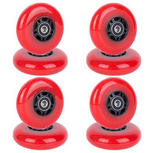 Aowish 80Mm Inline Skate Wheels 85A Indoor & Outdoor Red Hockey Roller Blades Replacement Wheel W/Abec 9 Bearings And Spacers (8-Pack) #TOP2