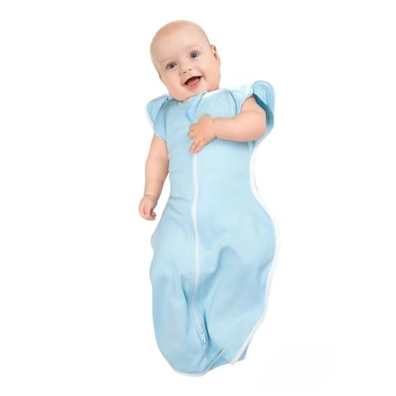 Image of Acunda Swaddle, Baby Sleeping Bag, Newborn Transition Swaddle, Improves Baby's Sleep, Helps Calm Startle Reflex, Newborn Essentials, 0-6 Months, 5-14 lbs (Blue, Small (8-13 lbs.))