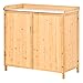 Outsunny Armoire de Jardin sur Pied Table de rempotage 2 en 1 - Table de Jardinage Double Porte, étagère, Plateau tôle Acier galvanisé - Table de Plantation Bois de cèdre pré-huilé
