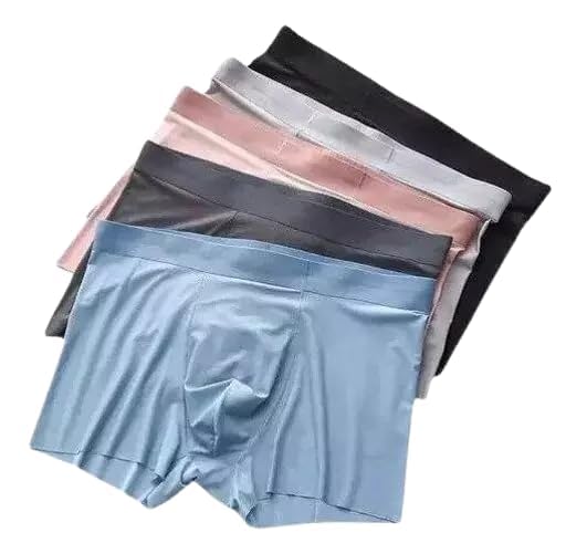 salegod Men's ice Silk Briefs Underwear Seamless Underwear, Summer ice-Feel Breathable Boxer Shorts Multicolor (Pack of 1)-picture-33