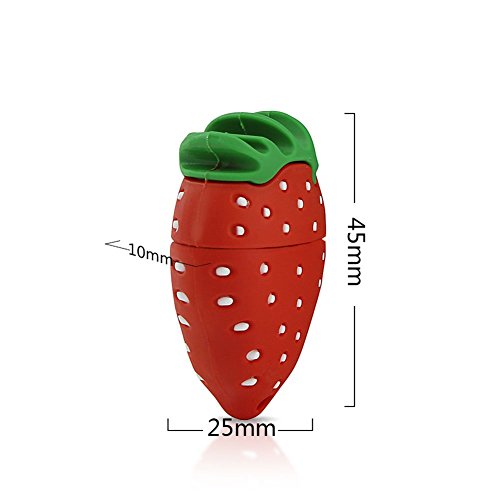 Chuyi Cute And Creative Fruit Series Strawberry Shape 64Gb Usb 2.0 Flash Drive Pendrive Data Storage Memory Stick Jump Drive Lovely Thumb Drive U Disk Gift #TOP2