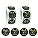 1000 Pezzi Adesivi Etichette Grazie，2.5cm Grazie Adesivo utilizzato per sacchetti di imballaggio, sigillatura di buste, piccole imprese, scatole regalo 2 Rotolo 2PCS Thank You Stickers Foil