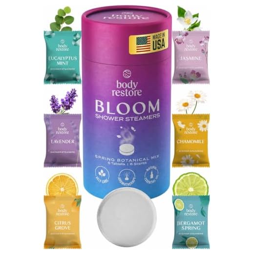 Body Restore Shower Steamers Aromatherapy 6 Pack - Fathers Day Unique Gifts for Dad, Grandpa, Birthday Gift for Mom, Daughter, Son, Best Friend, Travel Essentials, Self Care, Bath Bombs - Bloom