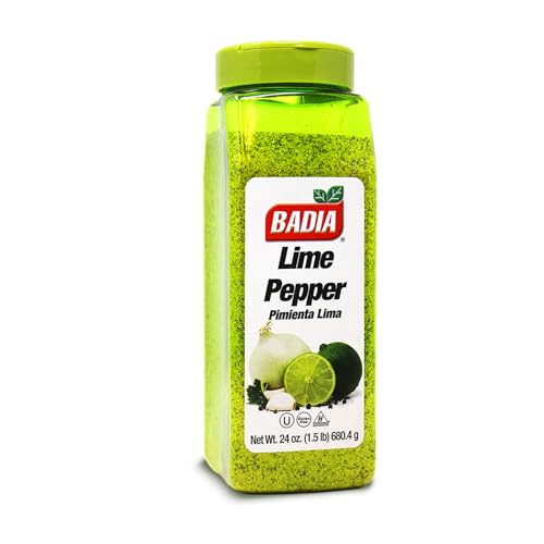 Image of Badia Lime Pepper Seasoning, 24 oz - Pepper Zesty Citrus Blend | Bright lime, pepper, garlic, and onion seasoning ideal for chicken, seafood, vegetables, marinades, and grilling