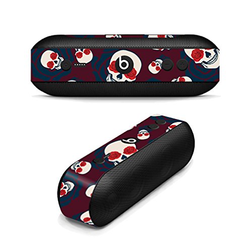 MightySkins Skin Compatible with Beats by Dr. Dre Pill Plus - Skulls N Roses | Protective, Durable, and Unique Vinyl Decal wrap Cover | Easy to Apply, Remove, and Change Styles | Made in The USA