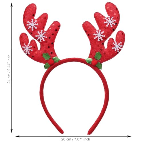 Image of PoPo Toys Deer Headband Design Hair Band | Hairband for Party Birthday| Xmas Gift for Children Girls | Christmas Decorations Items for Home Ornaments Props