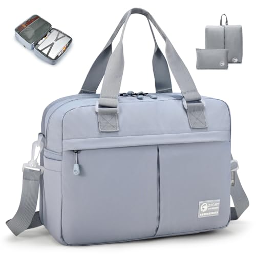 SPAHER Erweiterbar Reisetasche Handgepäck 40x30x15cm British Airways 40x30x25cm Eurowings Handgepäck Tasche Weekender Damen Sporttasche Kliniktasche Geburt Kabinentasche Travel Duffle Bag