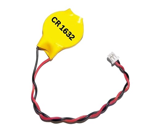 Eunicell - 1 x CR1632 CMOS 3V Lithium Button Coin Cell Battery with Molex 2-Pin Connector - Replacement Battery For Desktop Computers Laptops and Motherboards