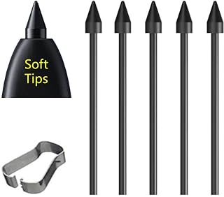 5Pcs Soft Tips Galaxy Tab S8 |S8 Plus |S8 Ultra Pen Tips/Nibs Replacement for Tab S8 |S8 Plus |S8 Ultra Touch Stylus S Pen with Tweezer (Black)