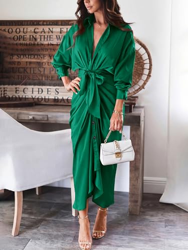 BTFBM Button Dwon Fall Dresses for Women 2026 - image 4