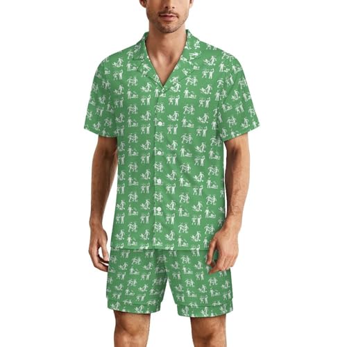 Pyjama homme 2 pièces à motif football pour des soirées détendues