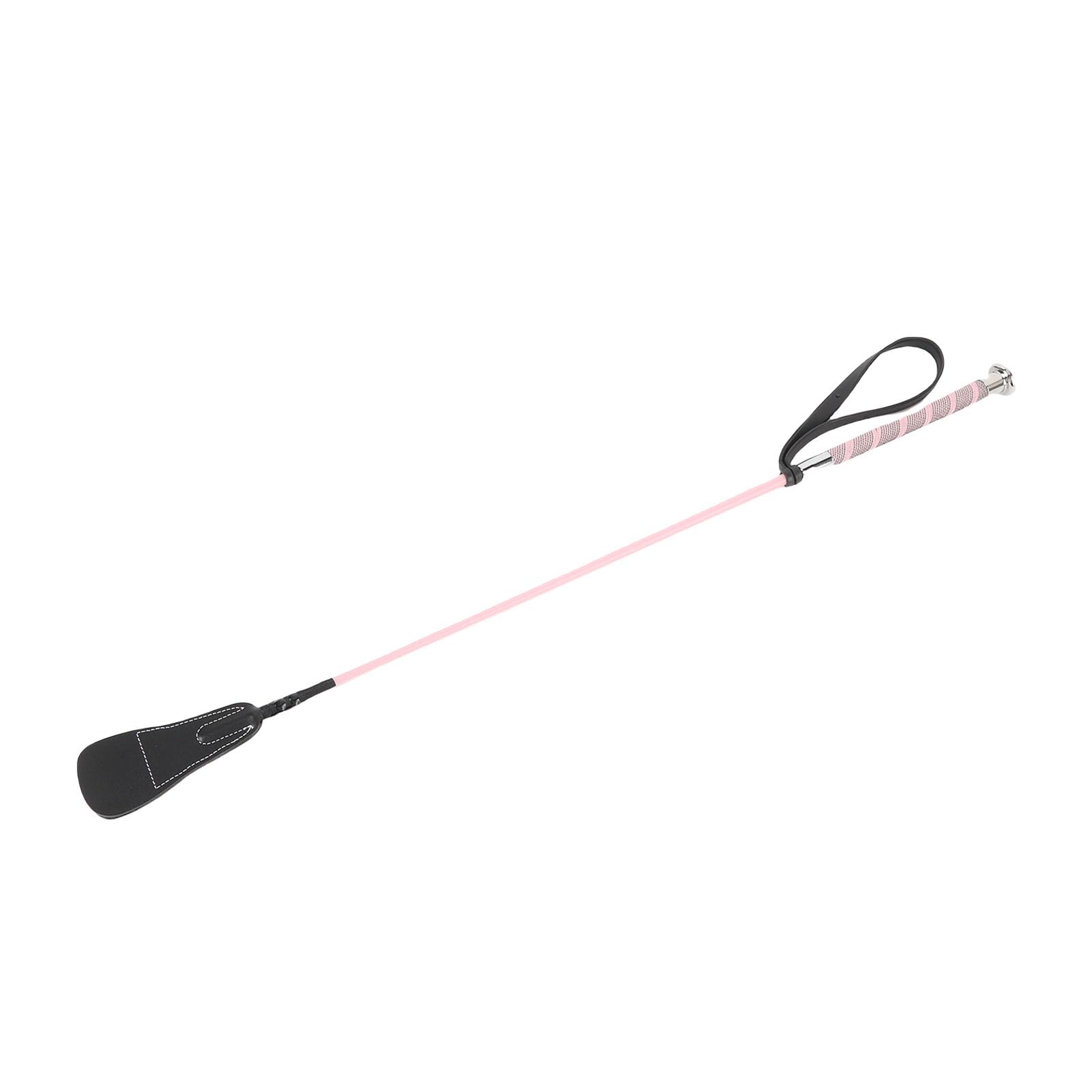 Wakects Látigo para Montar, Látigo para Doma de Caballos, 68 Cm, Fibra de PC y Cuero con Antideslizante, Correa de Goma para la Muñeca para Control de la Palma en Entrenamiento de Equitación y Uso