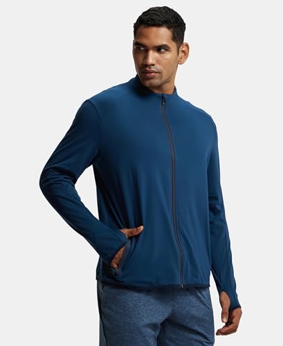 Image of Jockey SP17 Men's Soft Touch Microfiber Elastane Stretch Thumbhole Jacket with Stay Dry Treatment